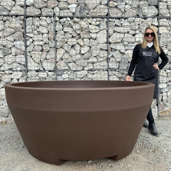 The Capri Pot 185 (Colour Mocha)