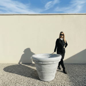 The Milan Pot 100 Colour Greystone (Resin)
