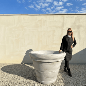 The Milan Pot 115 Colour Greystone (Resin)
