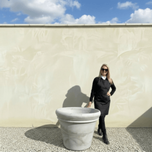 The Milan Pot 85 Colour Greystone (Resin)