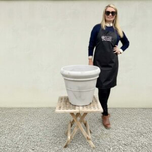 The Milan Pot 45 Colour Greystone (Resin)