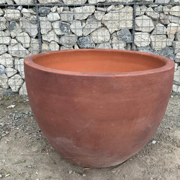 Iron Stone 90 - Egg Shaped Plant Pot (Black Vietnamese Clay) - 1 1