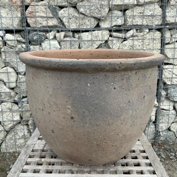 Old Stone 48 "Mu-ong" Plant Pot (Black Vietnamese Clay) - 1 8