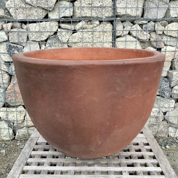 Iron Stone 54 - Egg Shaped Plant Pot (Black Vietnamese Clay) - 2 2