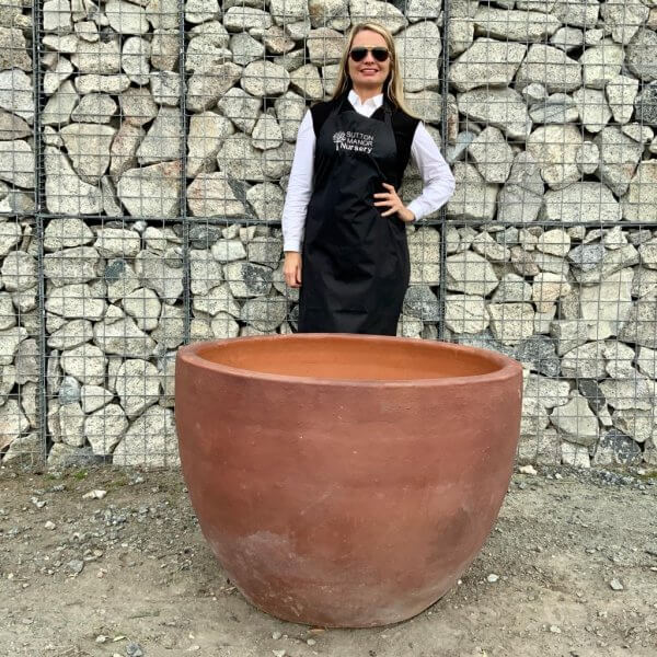 Iron Stone 90 - Egg Shaped Plant Pot (Black Vietnamese Clay) - WhatsApp Image 2023 09 28 at 09.46.00