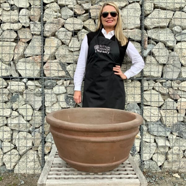 Iron Stone 53 - "Mekong Bowl" Plant Pot (Black Vietnamese Clay) - WhatsApp Image 2023 09 28 at 09.46.23