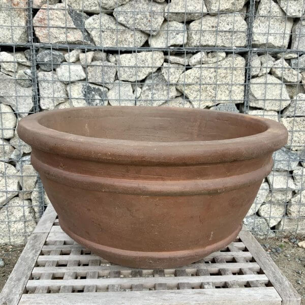 Iron Stone 53 - "Mekong Bowl" Plant Pot (Black Vietnamese Clay) - WhatsApp Image 2023 09 28 at 09.46.33