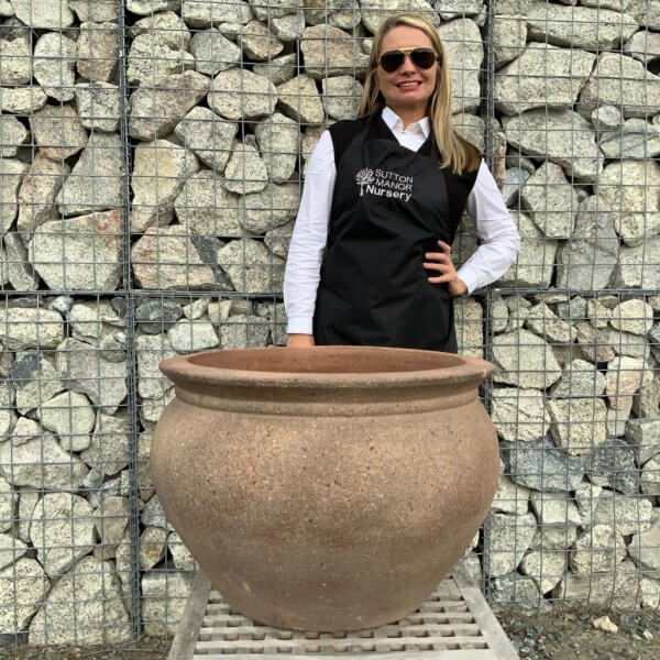 Old Stone 57 "Ho-an Bowl" Plant Pot (Black Vietnamese Clay) - WhatsApp Image 2023 09 28 at 09.46.40 2