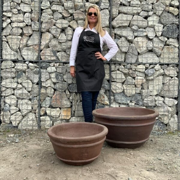 Iron Stone - Set Of 2 Pots (DEAL) "Mekong Bowl" Plant Pot (Black Vietnamese Clay) - WhatsApp Image 2023 09 28 at 14.40.17
