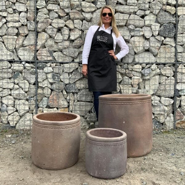 Old Stone Set Of 3 Pots (DEAL) Cylinder Plant Pot (Black Vietnamese Clay) - WhatsApp Image 2023 09 28 at 15.02.25