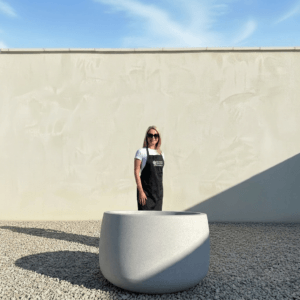 The Barolo Pot 95 Colour Granite White (Resin)