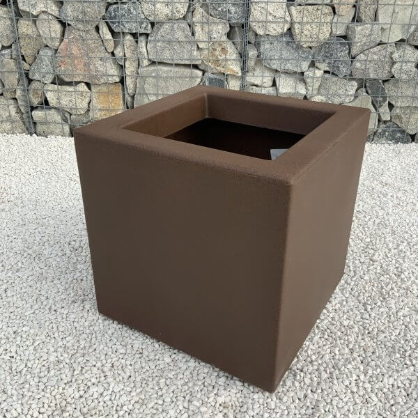 The Venice Cube Pot 45 Colour Mocha Brown - IMG 7978 scaled