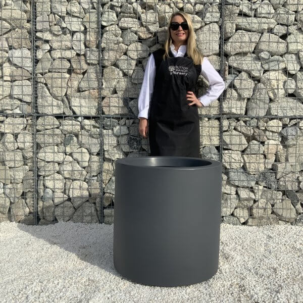 The Sicilian Cylinder Pot 60 Colour Charcoal - IMG 8069 scaled