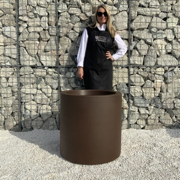 The Sicilian Cylinder Pot 60 Colour Mocha Brown - IMG 8099 scaled