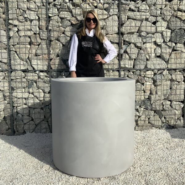 The Sicilian Cylinder Pot 85 Colour Grey Stone - IMG 8115 scaled