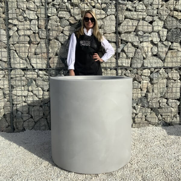The Sicilian Cylinder Pot 85 Colour Grey Stone - IMG 8115 scaled