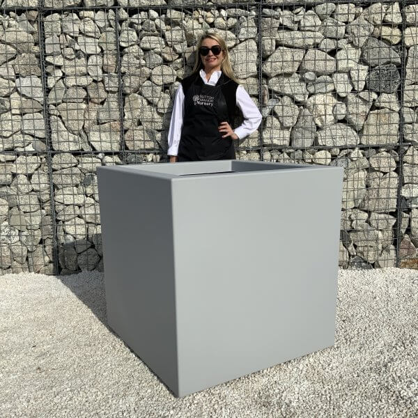 The Venice Cube Pot 85 Colour Light Grey - IMG 8185 scaled