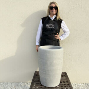 The Pompei Pot 45 Colour Grey Stone (Resin)