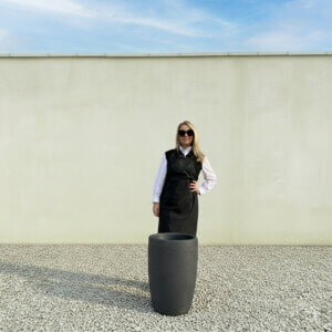 The Pompei Pot 60 Colour Charcoal (Resin)