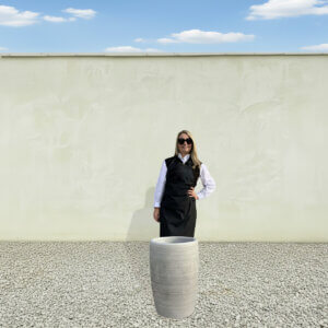 The Pompei Pot 60 Colour Grey Stone (Resin)