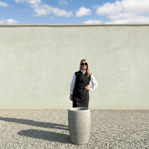 The Pompei Pot 60 Colour Grey Stone (Resin)