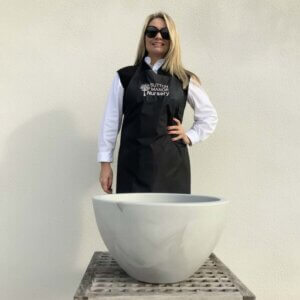 The Rome Bowl Pot Colour Grey Stone (Resin)