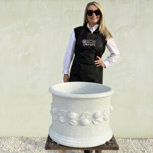 The Tuscany Fruit Pot 50 Colour Granite White (Resin)