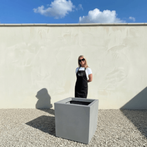 The Venice Cube Pot 65 Colour Light Grey (Resin)
