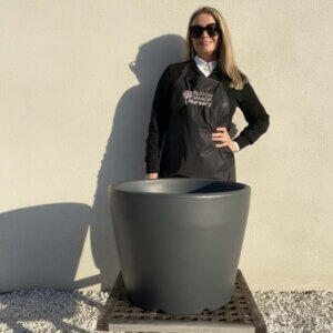 The Capri Pot 50 Colour Charcoal (Resin)