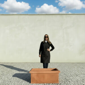 The Como Rectangle Pot 90 Colour Terracotta (Resin)