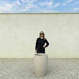 The Pompei Pot 75 Colour Champagne (Resin)