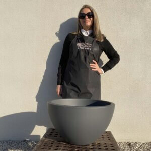 The Rome Bowl Pot Colour Charcoal (Resin)