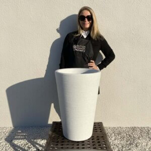 The San Marino Pot 55 Colour White Granite (Resin)