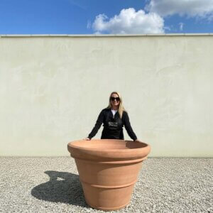 Terracotta Tuscan Pot Rolled Rim Extra Large 100 (Handmade)