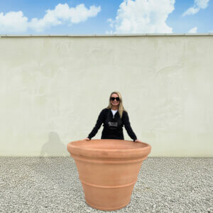 Terracotta Tuscan Pot Rolled Rim Extra Large 100 (Handmade)