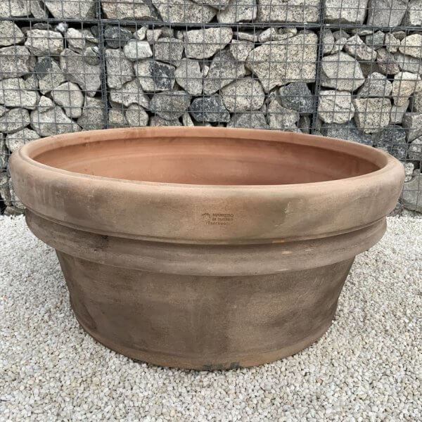 Terracotta Tuscan Aged Pot Shallow Bowl 120 (Handmade) - ED34C3F7 D51B 4383 BC10 0C2128188F59 1 105 c