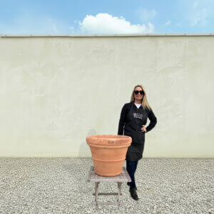 Terracotta Tuscan Pot Rolled Rim 60 (Handmade)