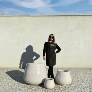 The Lang Co Glazed Snow White Plant Pots