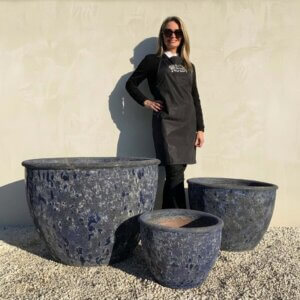 The Tam Coc Atlantis Shades Of Ocean Blue Plant Pots