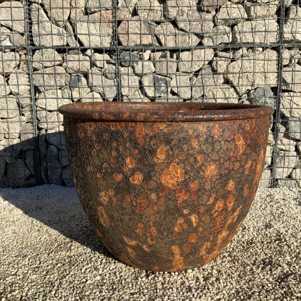 The Tam Coc Atlantis Shades Of Golden Rust Plant Pots - e 2