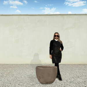 Etrusca Dark Terracotta Tuscan Big Bell Plant Pot 65 (Handmade)