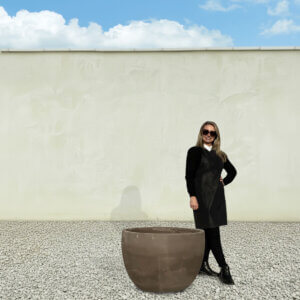 Etrusca Dark Terracotta Tuscan Big Bell Plant Pot 75 (Handmade)