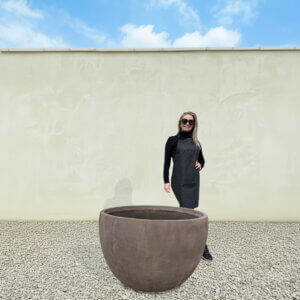 Etrusca Dark Terracotta Tuscan Big Bell Plant Pot 85 (Handmade)