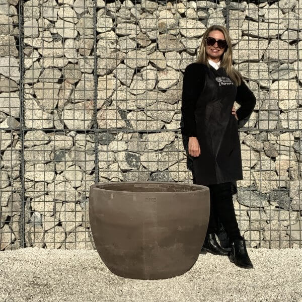 Etrusca Dark Terracotta Tuscan Big Bell Plant Pot 75 (Handmade) - IMG 3256 scaled
