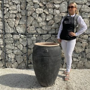 The Sa Dec Jar Wabi-Sabi Colour Noir Plant Pot