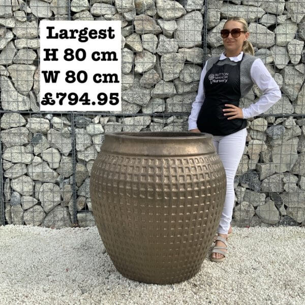 The Phu Yen Glazed Golden Bronze Plant Pots - Image 2