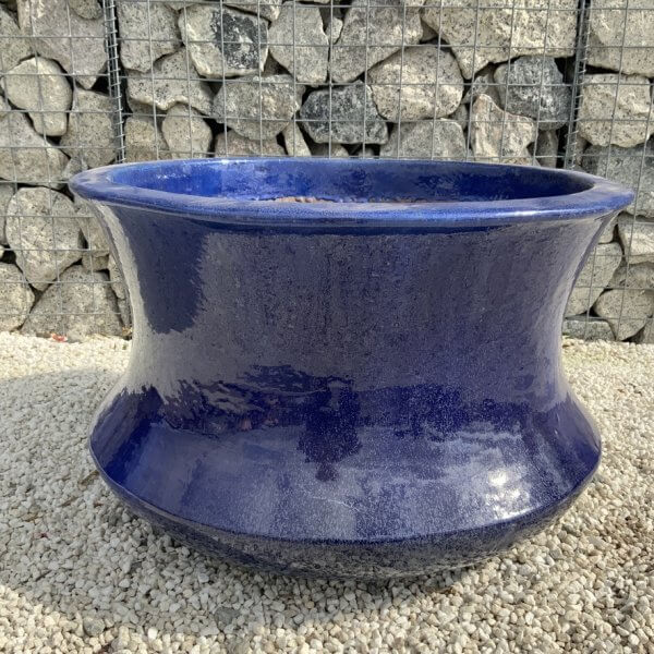The Rach Gia Glazed Royal Azure Blue Plant Pots - Image 4