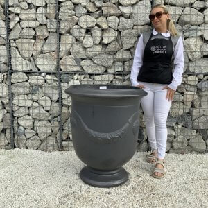 The Hai Duong Glazed Shades Of Grey Plant Pots