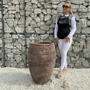 The Sa Dec Jar Wabi-Sabi Colour Ancient Brown Plant Pot