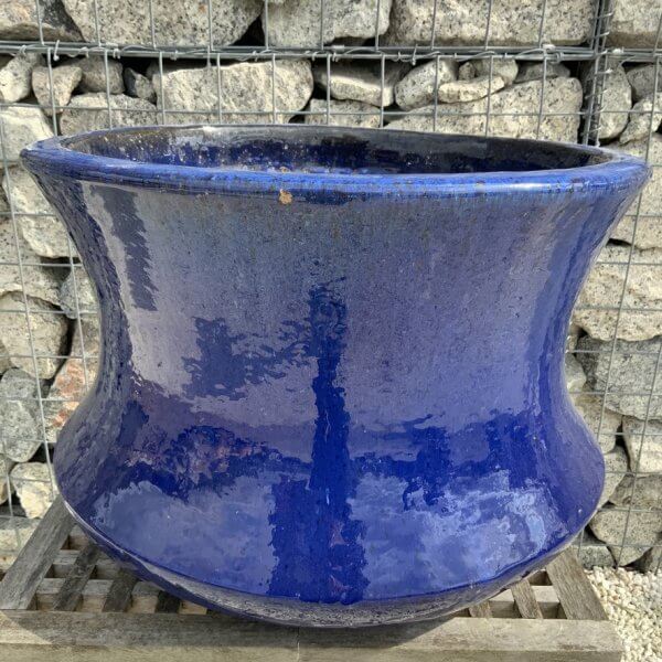 The Rach Gia Glazed Royal Azure Blue Plant Pots - Image 6